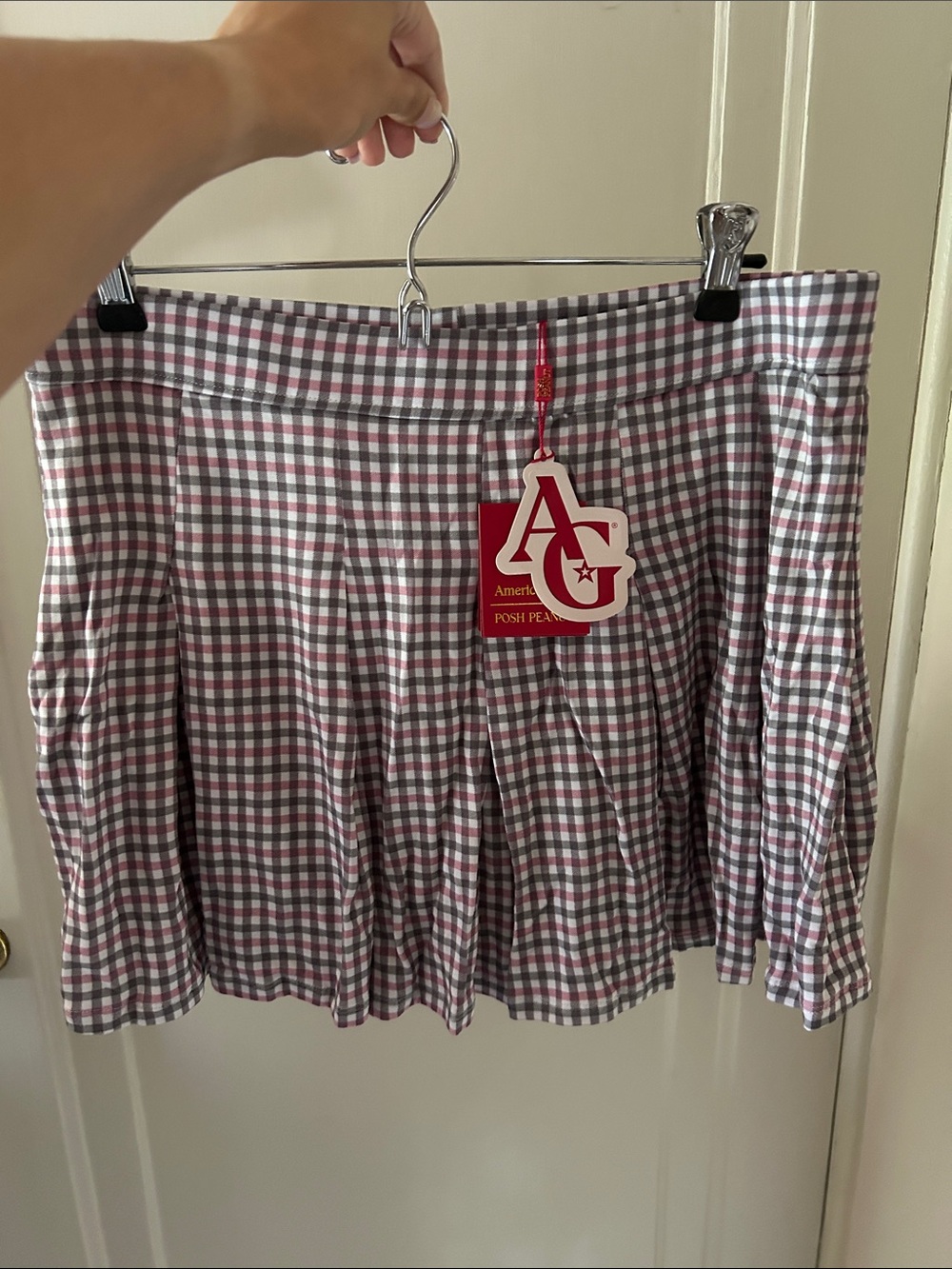 American Girl/Posh Peanut Samantha Gingham Pleated Mini skort